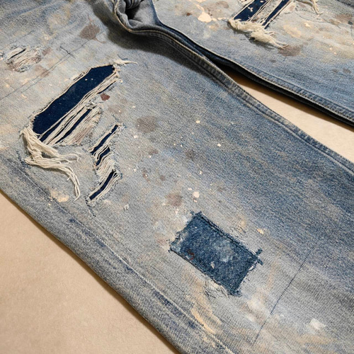 W38表記 リペアカスタム usa製 リーバイス 501 リメイクデニム