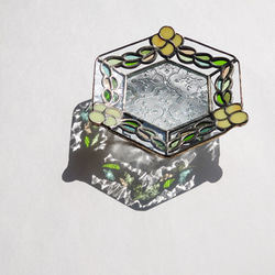 ミモザ紋＊台付ミニプレート 6枚目の画像