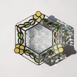 ミモザ紋＊台付ミニプレート 3枚目の画像