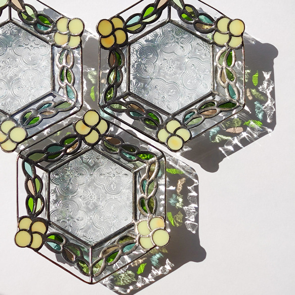 ミモザ紋＊台付ミニプレート 7枚目の画像