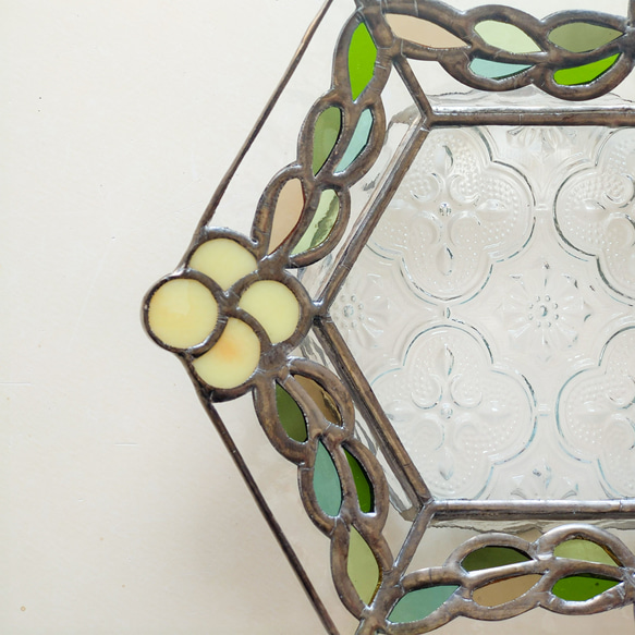 ミモザ紋＊台付ミニプレート 4枚目の画像