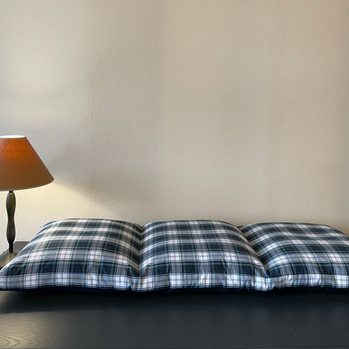 座布団カバー3連タイプ 座布団3枚で長座布団になるカバー (座布団