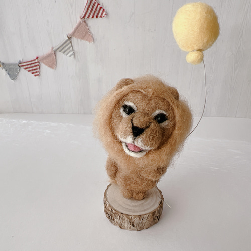 羊毛フェルトうさぎ ライオンヘッド ハンドメイド みんみん うさぎ 羊毛フェルト ふわふわ もふもふ ライオンラビット