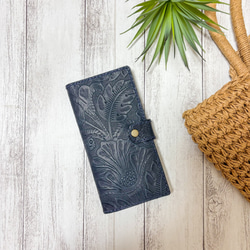 長財布 ターコイズ レザークラフト 革 ヴィンテージ ロングウォレット