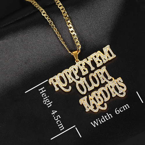 オーダーメイドの名前のジルコニアネックレスステンレス鋼のジュエリー