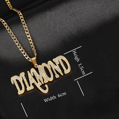 オーダーメイドの名前のジルコニアネックレスステンレス鋼のジュエリー