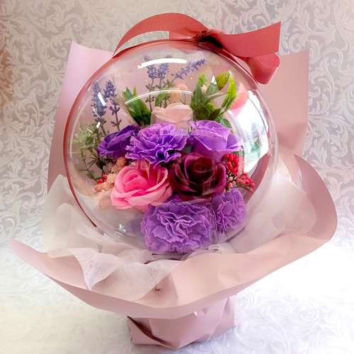 【長持ち加工済】バルーンフラワーブーケ　Lサイズ 割れない風船♪ バルーンフラワー Lサイズ 誕生日 退職祝い 開店