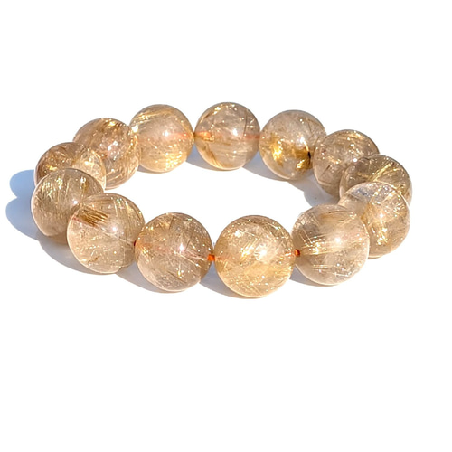 神社での浄化・祈願済】タイチンルチル ブレスレット 17ミリ 一点物