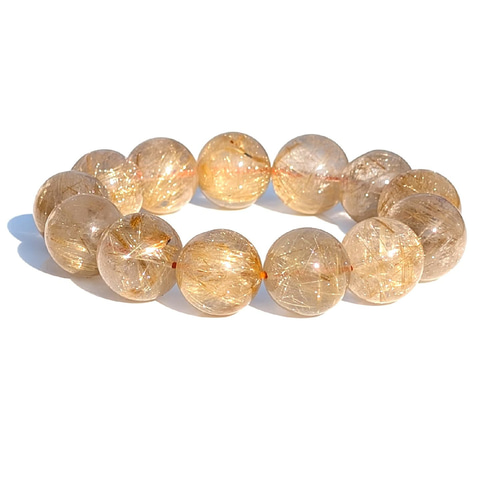 神社での浄化・祈願済】タイチンルチル ブレスレット 17ミリ 一点物