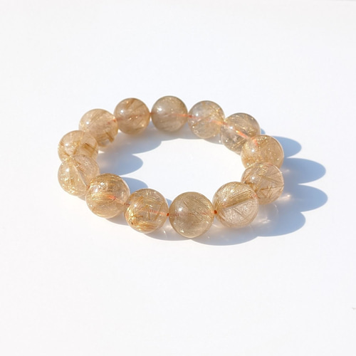 神社での浄化・祈願済】タイチンルチル ブレスレット 17ミリ 一点物