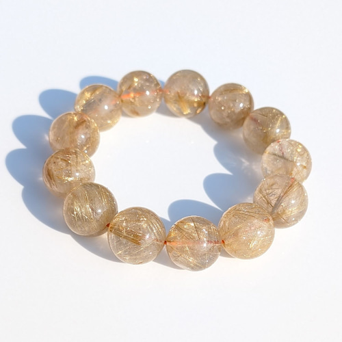 神社での浄化・祈願済】タイチンルチル ブレスレット 17ミリ 一点物