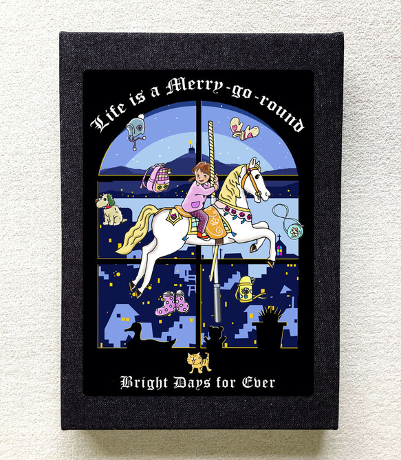 馬車と騎士の木製アートパネル 馬車と騎士の木製アートパネル ACEX公式/掛絵 アートパネル