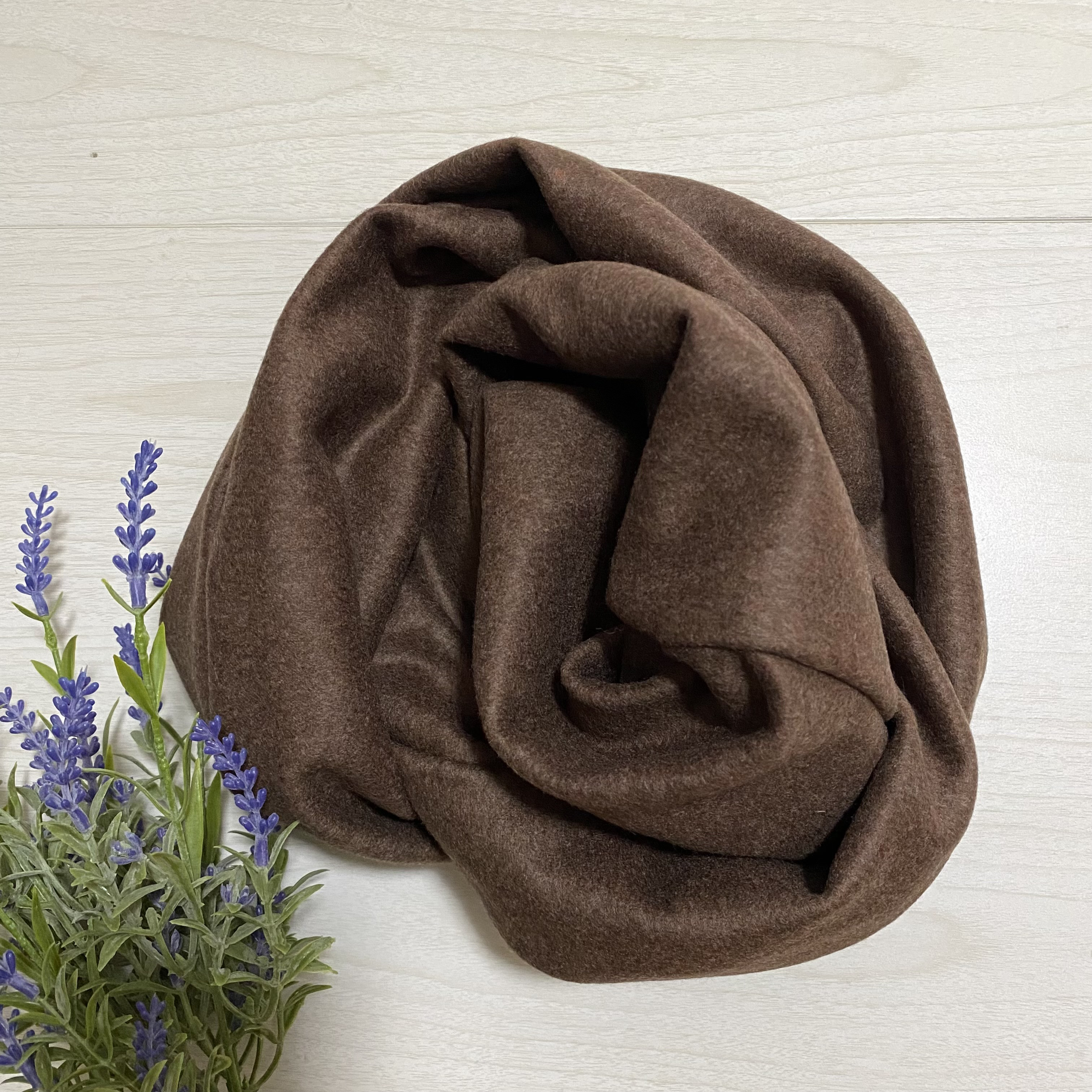 カシミヤ100％◇ブラウン◇中厚◇スヌード