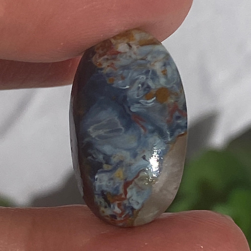 天然石　角閃石　ピーターサイト　鳥文様　ハシビロコウ　希少 力強い☆高品質☆ブルーピーターサイト s1189 | Funky garuda