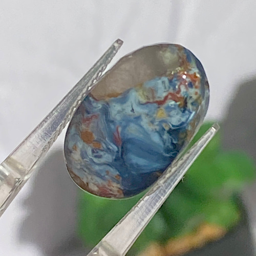 天然石　角閃石　ピーターサイト　鳥文様　ハシビロコウ　希少 力強い☆高品質☆ブルーピーターサイト s1189 | Funky garuda