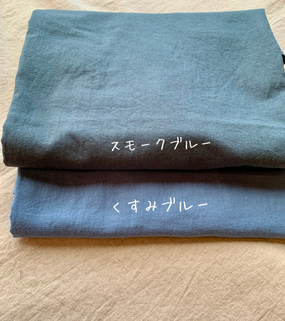 コットンリネンエプロン　フレンチライラック　くすみカラー 8枚目の画像