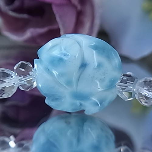 大きな薔薇ラリマー×美ラリマー ドミニカ産 美しい豪華な 花を 大きな薔薇ラリマー×美ラリマー ドミニカ産 美しい豪華な 花を