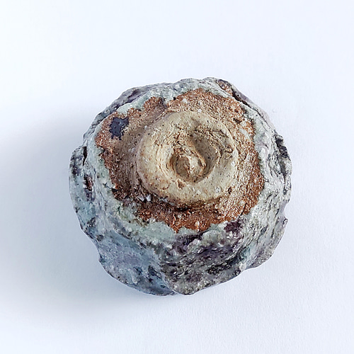 美濃焼作家/一点物]ぐいのみ 赤藍ビードロのお猪口 陶器のうつわ #051