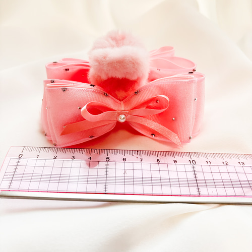 もふもふのぬいぐるみみたい♡ファーバンスクリップ 大きいリボン