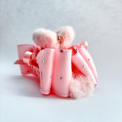 もふもふのぬいぐるみみたい♡ファーバンスクリップ 大きいリボン