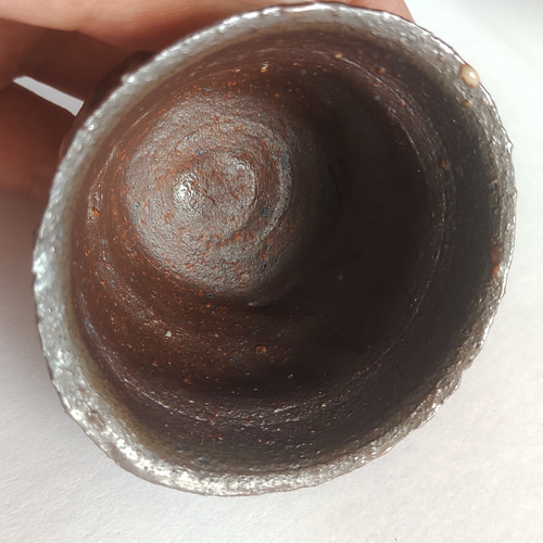 志野焼　食器、ゆのみ、おちょこなど 個別でも可能です。 湯呑み 鼠志野 葡萄文 組湯呑み (桐箱入) 玉山窯 玉置保夫(監修