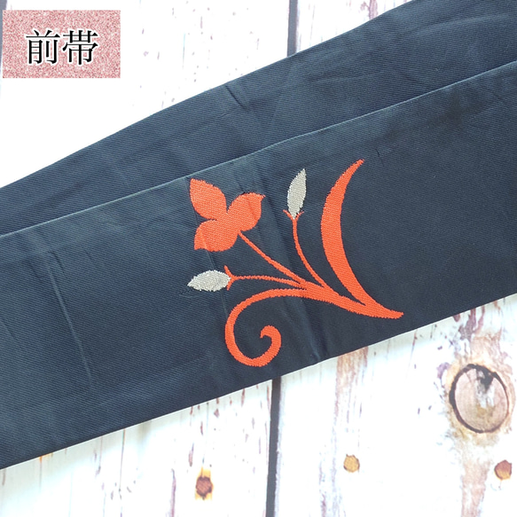 ob136 フック付き 二部式作り帯  一重太鼓結び  名古屋帯 オリジナル説明書 8枚目の画像