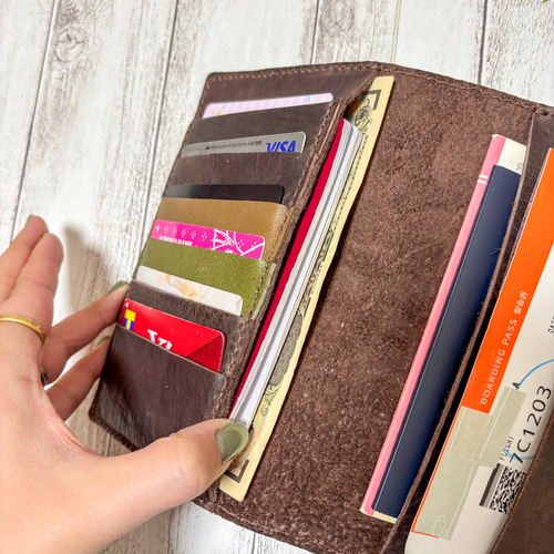 刻印無料♪ パスポートケース マルチケース 本革 レザー トラベル 旅行