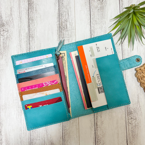 刻印無料♪ パスポートケース マルチケース 本革 レザー トラベル 旅行