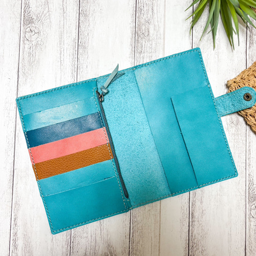 刻印無料♪ パスポートケース マルチケース 本革 レザー トラベル 旅行