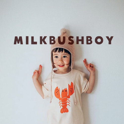 KIDS Tee〈 lobster 〉ロブスター ザリガニ エビ 子供服 MILKBUSHBOY