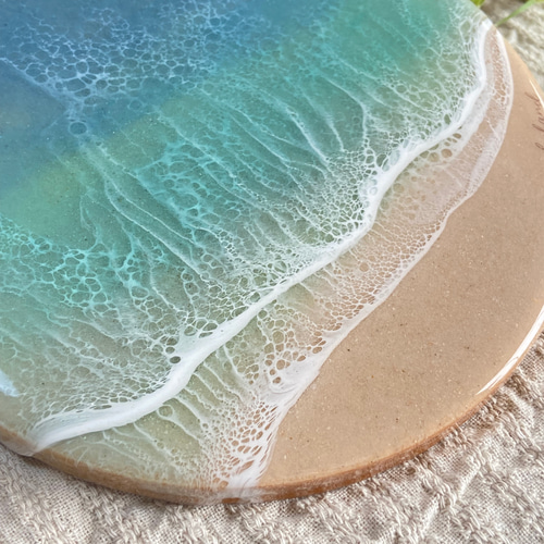 海レジン 海アート 丸型 オーシャン 持ち運べる海® 立体