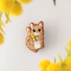 タ*ー様 ハンドメイドミニ刺繍フレーム　茶トラ猫とタンポポの綿毛 10462f0acd5b1368df0921377a22dc