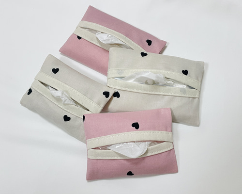 ポケットティッシュケースNo.641ピンク♡ハート柄 ポケットティッシュケースNo.641ピンク♡ハート柄 淡いピンクのの