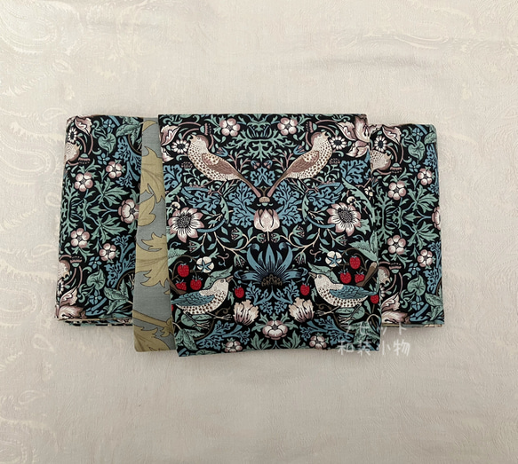 送料込み ウィリアムモリス 半幅帯 アネモネ ストロベリーシーフ