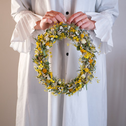 春の花オーバルリース