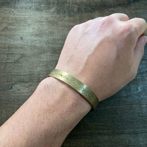 真鍮 brass ブラス スタンプワーク バングル ブレスレット