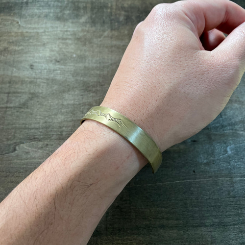 真鍮 brass ブラス スタンプワーク バングル ブレスレット
