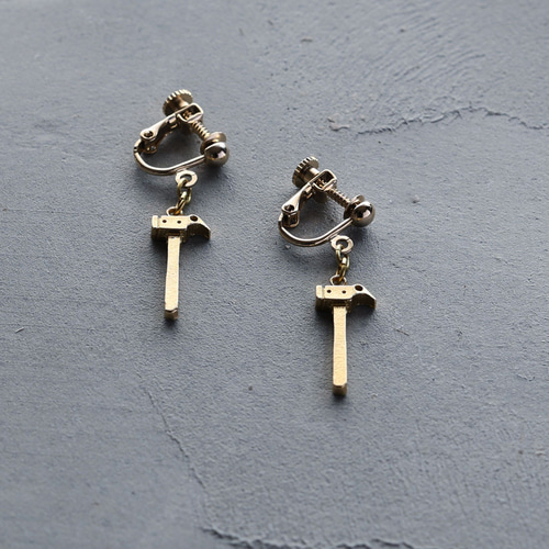ハンマー｜ピアス｜イヤリング｜P563 ピアス（フック・チェーン
