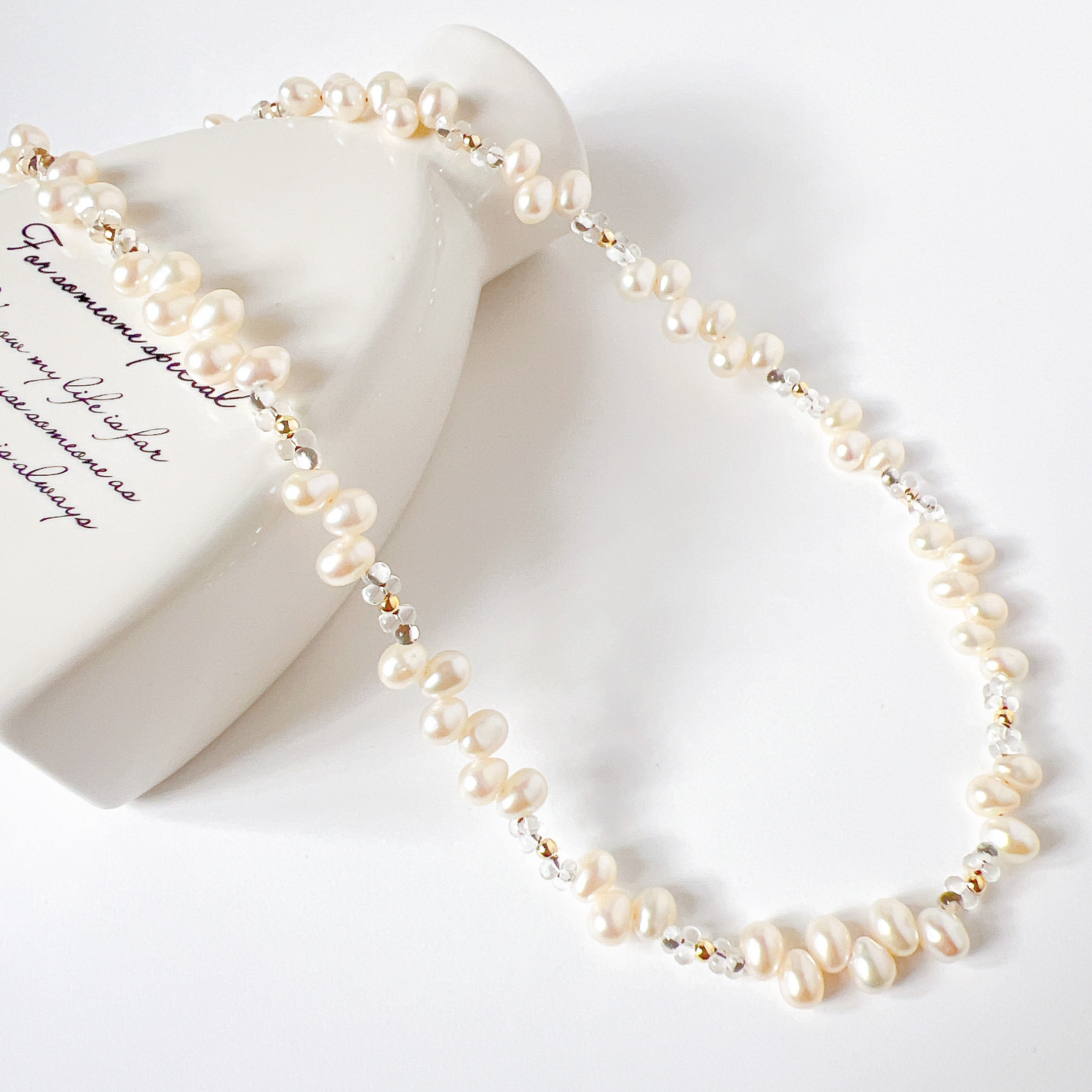 アレルギーでも安心✧クレオ淡水パールネックレス