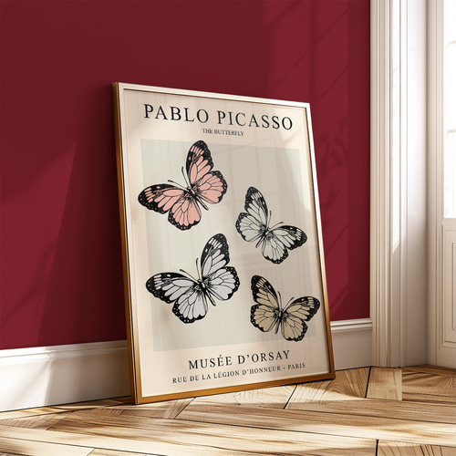 アートポスター蝶々アート美術館モダンインテリアパリ風ミニマル北欧