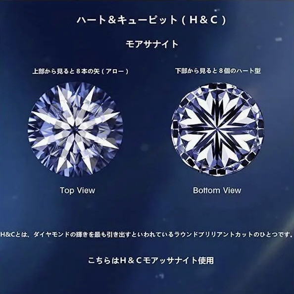 モアサナイト　モアッサナイト　ピアス　フラワー  5mm