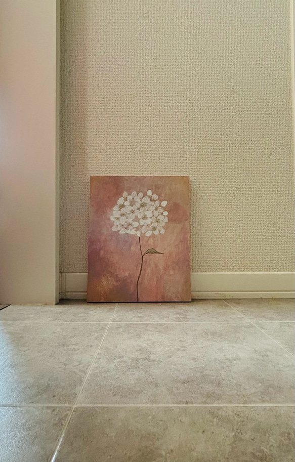 キャンバスアート　原画　「紫陽花」 4枚目の画像