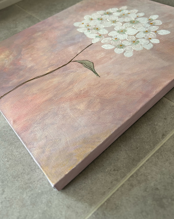 キャンバスアート　原画　「紫陽花」 5枚目の画像