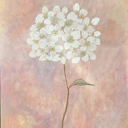 キャンバスアート　原画　「紫陽花」 2枚目の画像