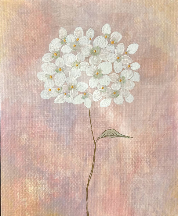 キャンバスアート　原画　「紫陽花」 2枚目の画像