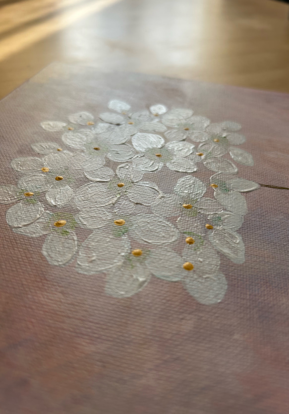 キャンバスアート　原画　「紫陽花」 3枚目の画像