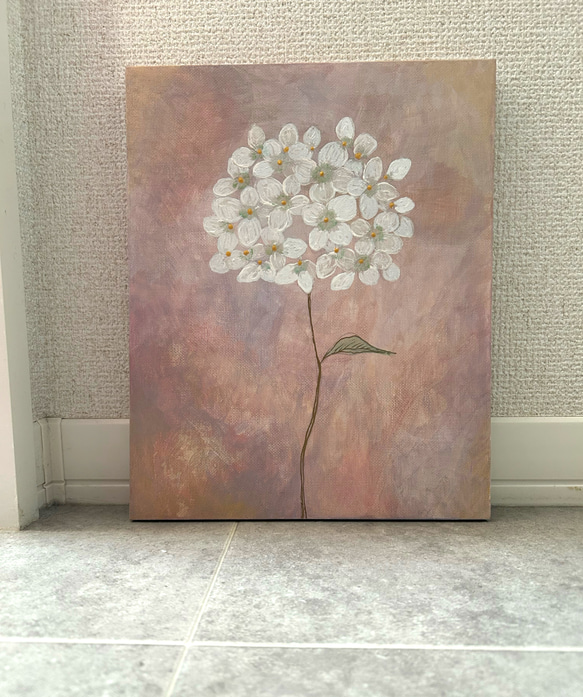 キャンバスアート　原画　「紫陽花」 1枚目の画像