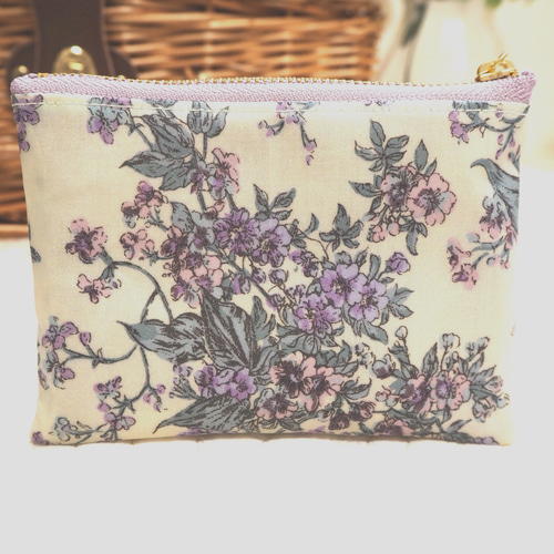 リバティ＊ラミネートポケットティッシュケースつきポーチ ポーチ