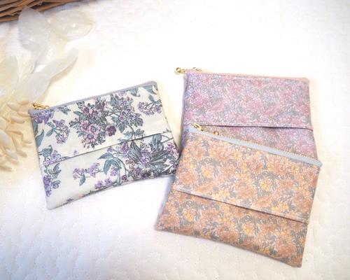 リバティ＊ラミネートポケットティッシュケースつきポーチ ポーチ