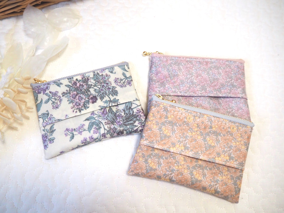 リバティ＊ラミネートポケットティッシュケースつきポーチ ポーチ